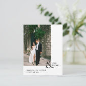 Carte De Remerciements Modern Love and Thanks Mariage Photo Collage (Debout devant)