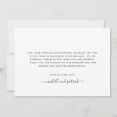 Carte De Remerciements Modern Love and Thanks Photo Simple Mariage (Dos)