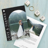 Carte De Remerciements Modern Love Photo Collage noir