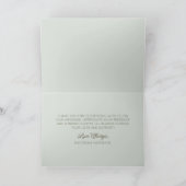 Carte De Remerciements Modern Minimal Minimalist Sage Green Wedding (Intérieur)