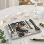 Carte De Remerciements Modern Minimalist Handwritten Script Photo Wedding