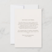 Carte De Remerciements Modern Minimalist Ivory Budget Wedding Photo (Dos)