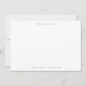 Carte De Remerciements Modern Minimalist Moss Green Personalized Wedding (Devant)