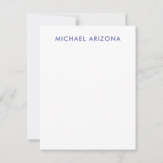 Carte De Remerciements Modern Minimalist Simple Plain Own Name (Devant)