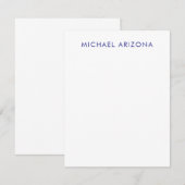 Carte De Remerciements Modern Minimalist Simple Plain Own Name (Devant / Derrière)