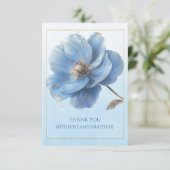 Carte De Remerciements Modern Minimalist Wedding Flat Thank You Card (Debout devant)