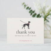 Carte De Remerciements Modern Neutral Dog Walker Business Insert | Thank (Debout devant)