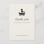 Carte De Remerciements Modern Neutral Mobile Dog Groomer Insert | (Devant)