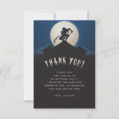 Carte De Remerciements Modern Ninja Warrior Boy Birthday Party (Devant)