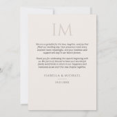 Carte De Remerciements Modern Personalized Elegant Photo Wedding (Dos)