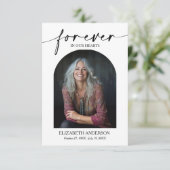 Carte De Remerciements Modern Photo Funeral Bereavement Memorial (Debout devant)