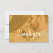 Carte De Remerciements Modern Photo Wedding (Devant)