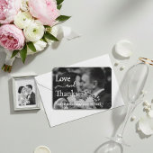 Carte De Remerciements Modern Photo Wedding| Minimalist Botanical Floral