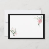 Carte De Remerciements Modern Pink Roses Script Graduation (Dos)
