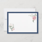 Carte De Remerciements Modern Pink Roses Script Graduation (Dos)