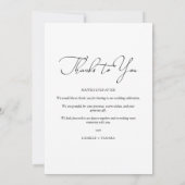 Carte De Remerciements Modern Pride Rainbow Flag Lesbian Gay Wedding (Dos)