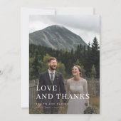 Carte De Remerciements Modern Rustic 2 Mariage photo (Devant)