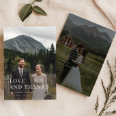 Carte De Remerciements Modern Rustic 2 Mariage photo