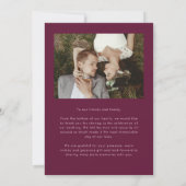 Carte De Remerciements Modern Script Heart Cranberry Wedding (Dos)