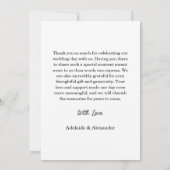 Carte De Remerciements Modern Script Photo Wedding (Dos)