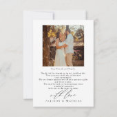 Carte De Remerciements Modern Script Wedding Photo Collage (Dos)