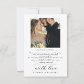 Carte De Remerciements Modern Script Wedding Photo Collage (Dos)
