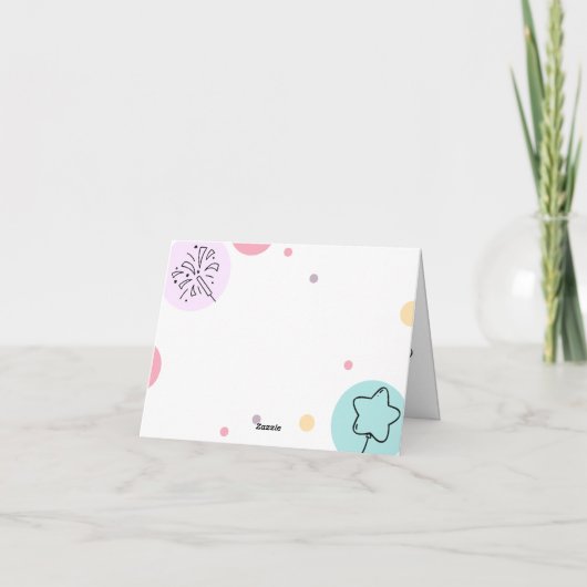 Carte De Remerciements Modern Simple Custom Photo Birthday Greeting Card (Dos)