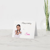 Carte De Remerciements Modern Simple Custom Photo Birthday Greeting Card (Devant)