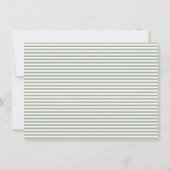 Carte De Remerciements Modern Simple Sage Green Stripes Personalized Name (Dos)