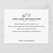 Carte De Remerciements Modern Small Bakery Cake Care (Devant)
