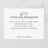 Carte De Remerciements Modern Small Bakery Cookie Care (Devant)