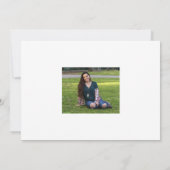 Carte De Remerciements Modern Trendy Script Photo Graduation Announcement (Dos)