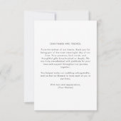 Carte De Remerciements Modern Typography Elegant Rustic Photo Wedding (Dos)