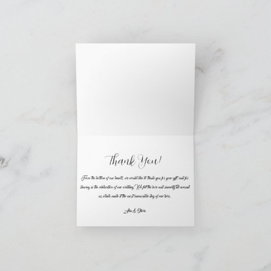 Carte De Remerciements Modern Watercolor Botanical (Intérieur)