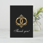 Carte De Remerciements Modern Wedding Thank You Card (Debout devant)