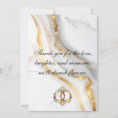 Carte De Remerciements Modern Wedding Thank You Card (Dos)