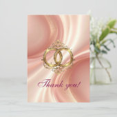 Carte De Remerciements Modern Wedding Thank You Card (Debout devant)