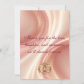 Carte De Remerciements Modern Wedding Thank You Card (Dos)