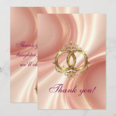 Carte De Remerciements Modern Wedding Thank You Card (Devant / Derrière)