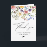Carte De Remerciements Modern  Wildflowers Floral Photo Graduation Party<br><div class="desc">Introducing our Modern Wildflowers Floral Photo Graduation Party Thank You Card! Express your gratitude with style and elegance using this personalized card. Adorned with vibrant wildflowers, this card complements your graduation theme beautifully. Featuring space for a cherished graduation photo and your heartfelt message, it adds a personal touch to your...</div>