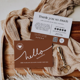 Carte de remerciements moderne,