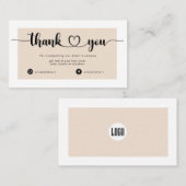carte de remerciements moderne (Devant / Derrière)