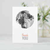 Carte de remerciements moderne à plat photo (Debout devant)