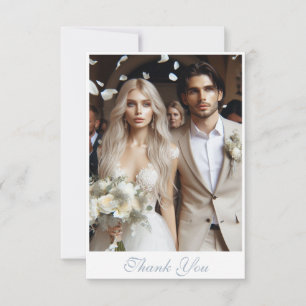 Carte de remerciements moderne avec photo, texte b