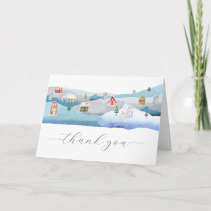 Carte De Remerciements Moderne Baby Shower de neige d'hiver Il faut un vi