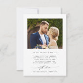 Carte De Remerciements Moderne Boho Calligraphie 3 Mariage photo (Dos)