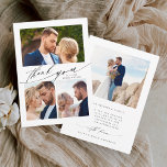 Carte De Remerciements Moderne Boho Calligraphie 4 Mariage photo<br><div class="desc">Mariage de calligraphie moderne et élégant avec une photo et un texte optionnels sur le dos. Vous pouvez utiliser cette carte pour un mariage,  une douche nuptiale,  un fiançailles,  un anniversaire ou tout événement spécial. Pour une personnalisation plus avancée de cette conception,  cliquez sur le BOUTON OUTIL DESIGN BLEU.</div>