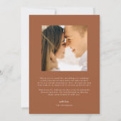 Carte De Remerciements Moderne Boho Désert | Simple Écriture Mariage Merc (Dos)