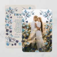 Carte de remerciements moderne Boho Folk avec phot