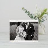 Carte de remerciements moderne chic avec photo hor (Debout devant)